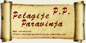 Pelagije Paravinja vizit kartica